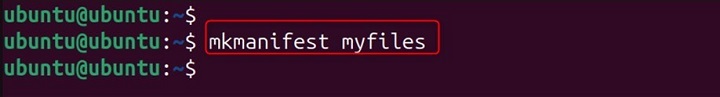mkmanifest Command in Linux1