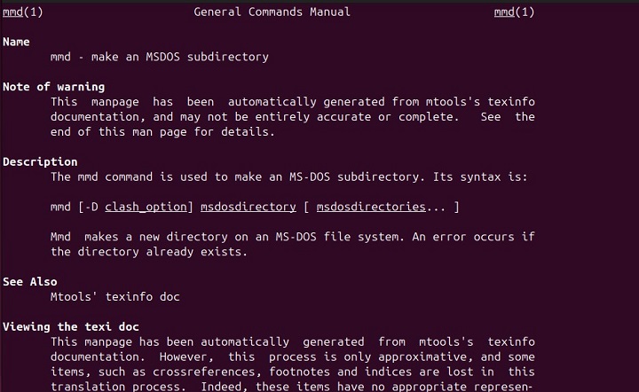 mmd Command in Linux1