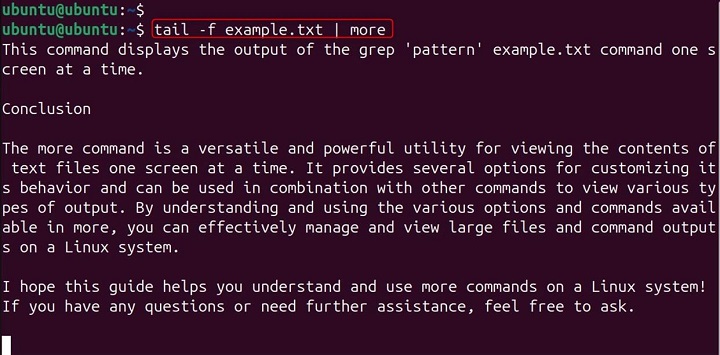 more Command in Linux11