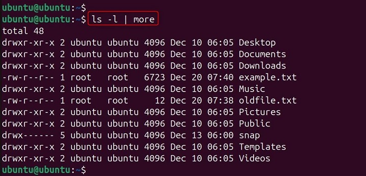 more Command in Linux12