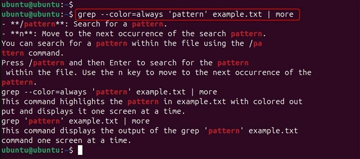 more Command in Linux9