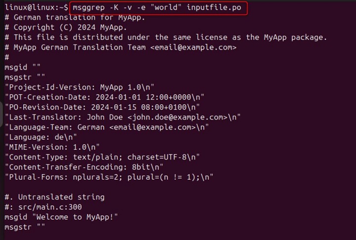 msggrep Command in Linux4