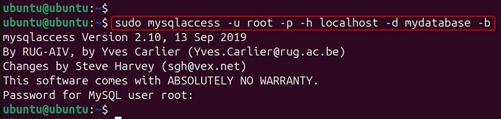 mysqlaccess Command in Linux7