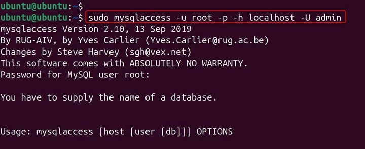 mysqlaccess Command in Linux9
