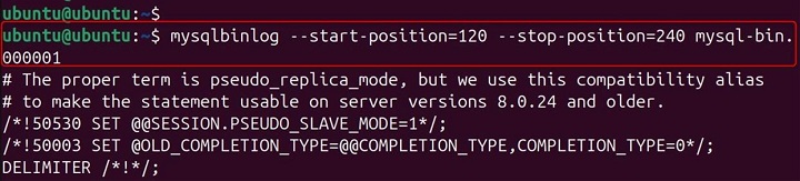 mysqlbinlog Command in Linux7