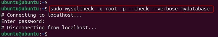 mysqlcheck Command in Linux11