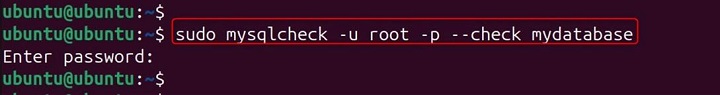 mysqlcheck Command in Linux3