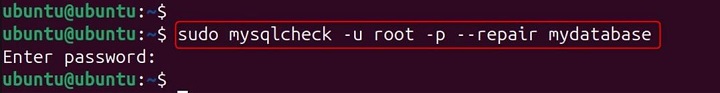 mysqlcheck Command in Linux4