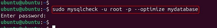 mysqlcheck Command in Linux5