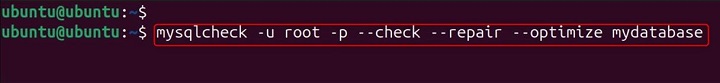 mysqlcheck Command in Linux8