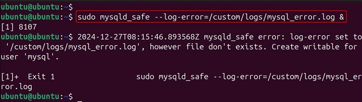 mysqld_safe Command in Linux11