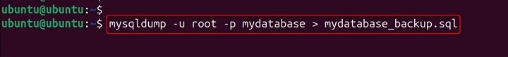 mysqldump Command in Linux2