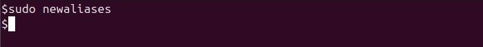 newaliases Command in Linux6