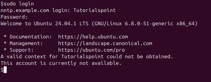 nologin Command in Linux3