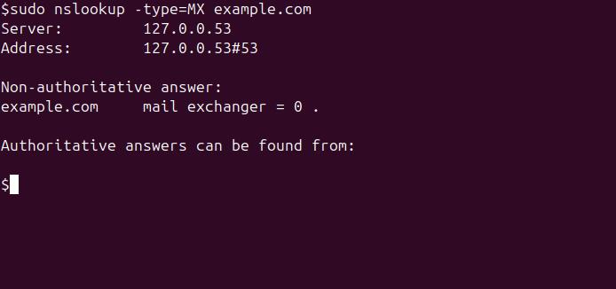 nslookup Command in Linux3