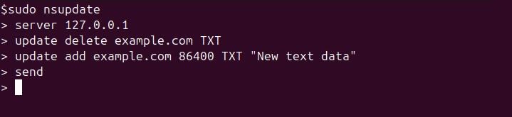 nsupdate Command in Linux4