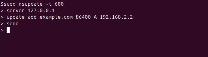 nsupdate Command in Linux7