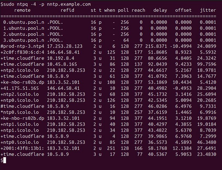 ntpq Command in Linux5