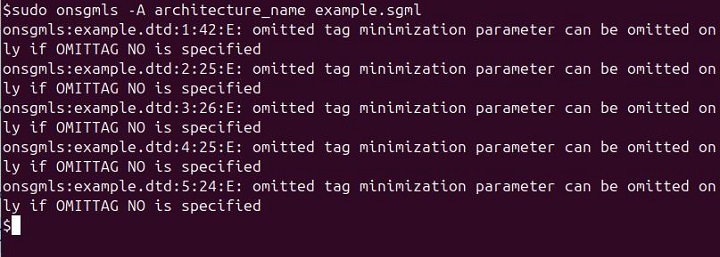 onsgmls Command in Linux4