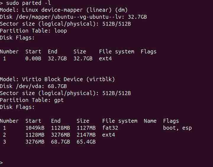 Parted Command in Linux5