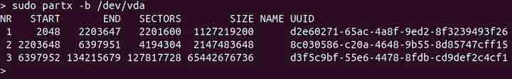 partx Command in Linux4