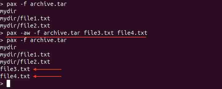 pax Command in Linux5