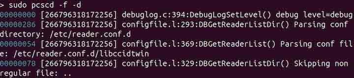 pcscd Service in the Foreground