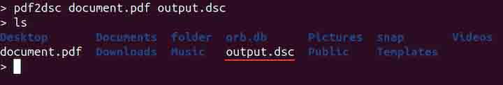 pdf2dsc Command in Linux2