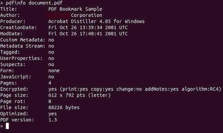 pdfinfo Command in Linux1