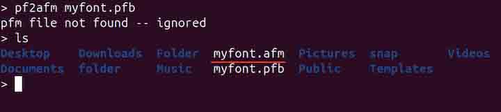 pf2afm Command in Linux2