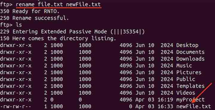 pftp Command in Linux5