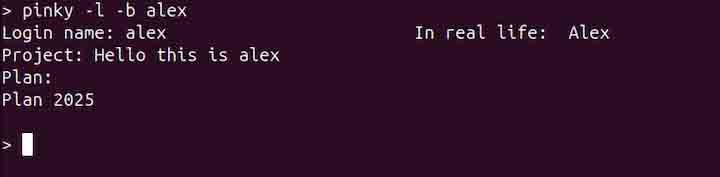 pinky Command in Linux3