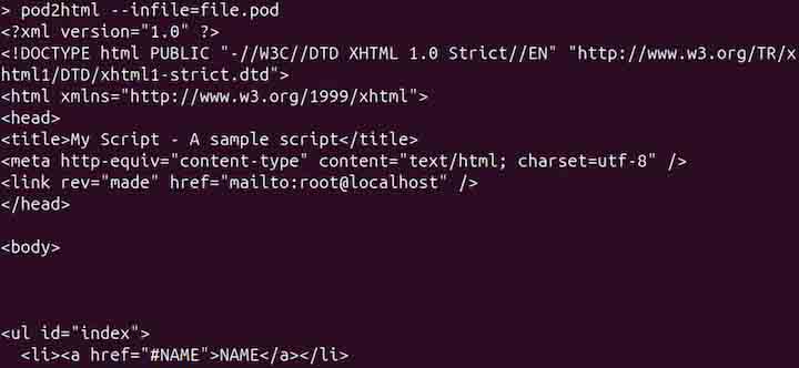 pod2html Command in Linux1