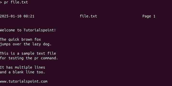 pr Command in Linux1