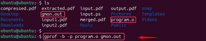 Print Summary of Flat Profile Using gprof