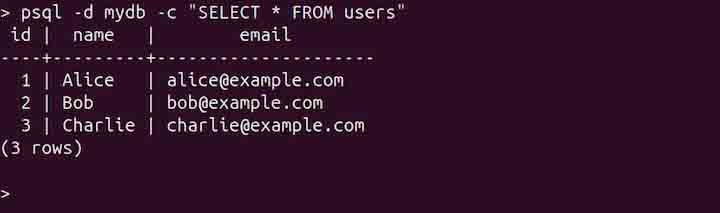 psql Command in Linux5