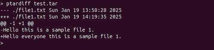 ptardiff Command in Linux6