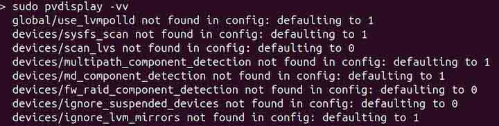 pvdisplay Command in Linux6