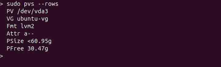 pvs Command in Linux11