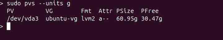 pvs Command in Linux8