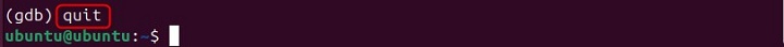 Quitting gdb