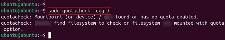 quotacheck Command in Linux5