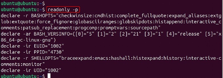 readonly Command in Linux4