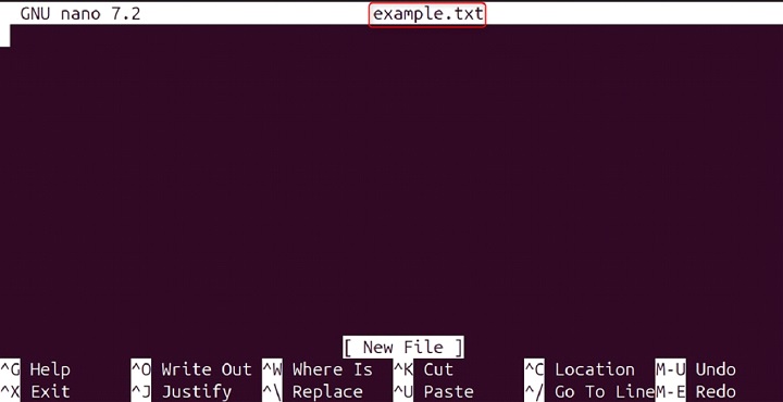 rnano Command in Linux6