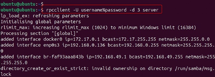 rpcclient Command in Linux12