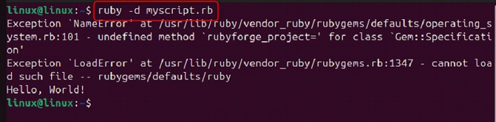 ruby Command in Linux4