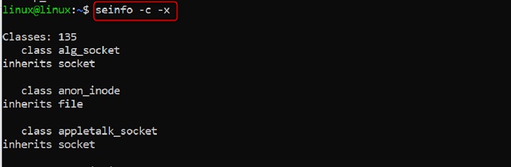 seinfo Command in Linux2