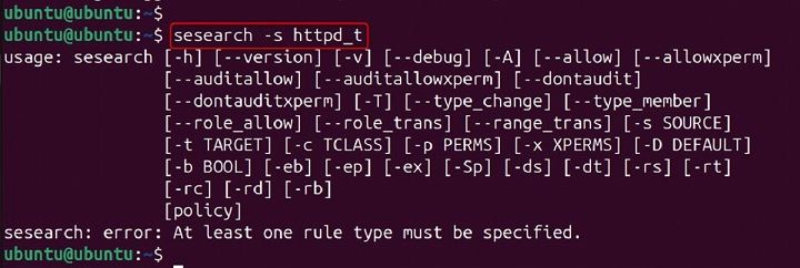 sesearch Command in Linux1