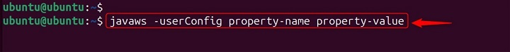 Setting Properties Uing javaws Command