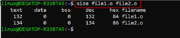 size Command in Linux2